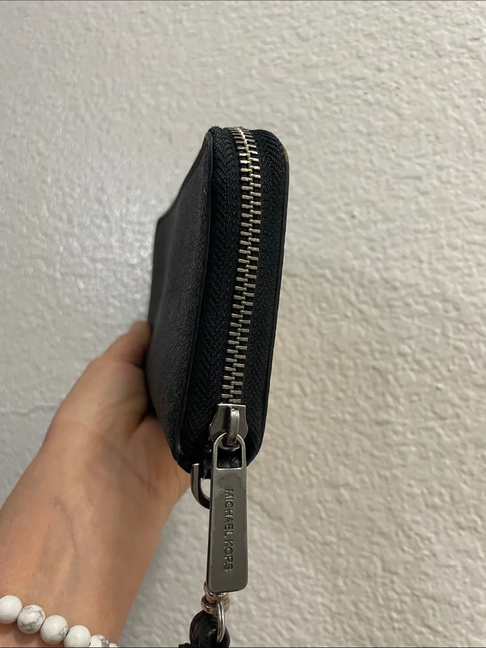 EUC Michael Kors Black Studded Leather Wristlet - Picture 9 of 16